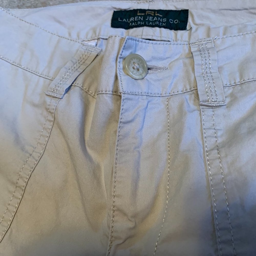 LRL Lauren Jeans Co. Ralph Lauren 100% Cotton Stone Khakis Size 2 - Picture 5 of 10